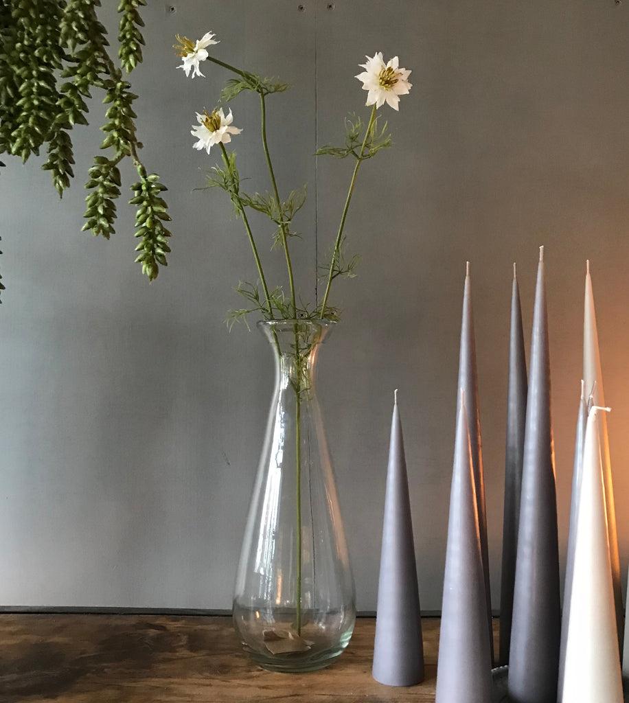 greige Faux Nigella (Love in a Mist) Stem