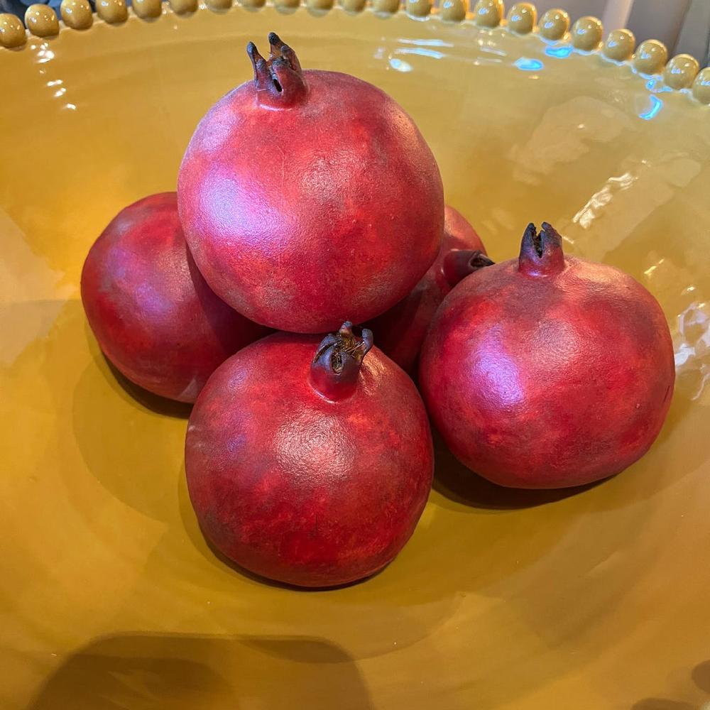 greige Faux Pomegranate