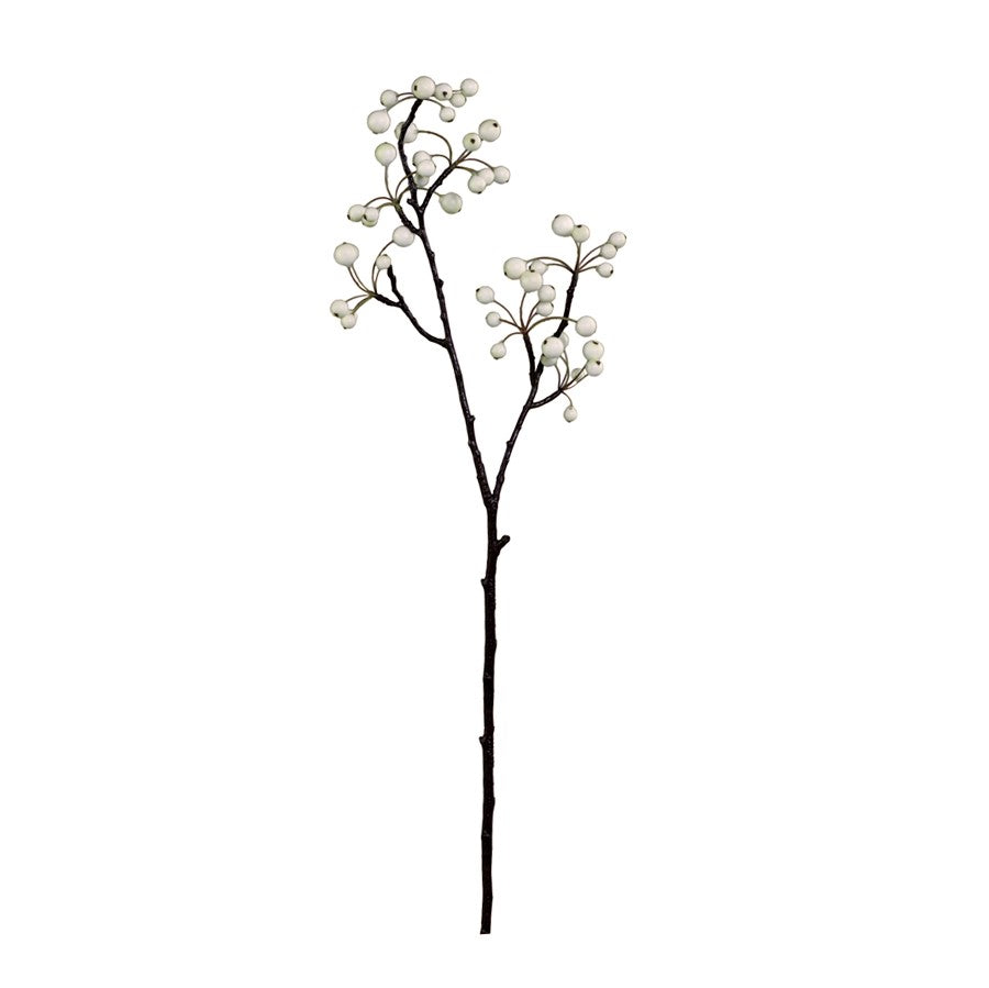 Greige Faux Snowberry Stem