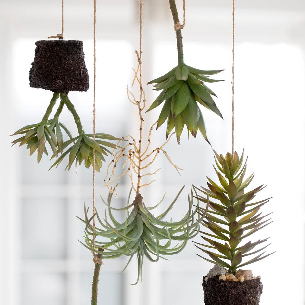 Greige Faux Succulent Plant In Soil