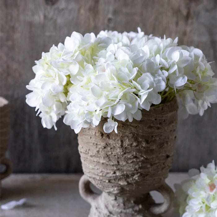 greige Faux White Hydrangea