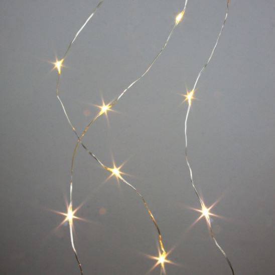 greige Fine Silver String Wire Fairy Lights
