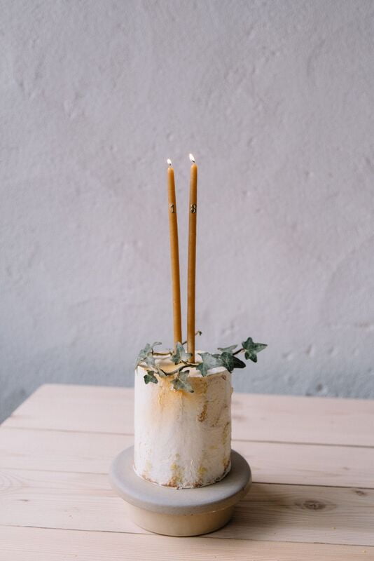 greige Fleuriste Candle - 1 cm Diameter - Set of Six