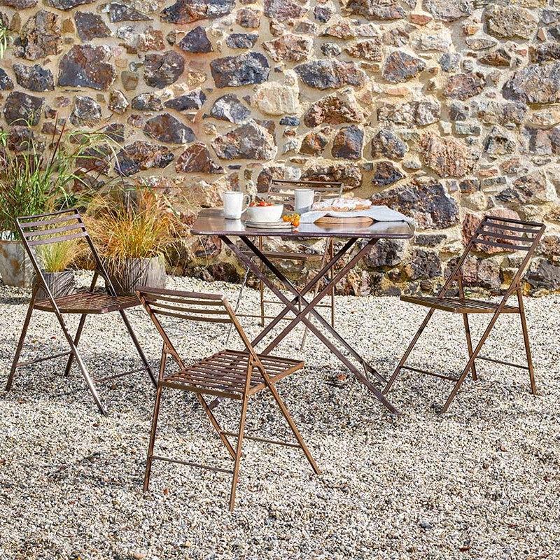 Greige Folding Iron Garden Furniture