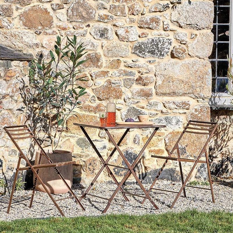 greige Folding Iron Garden Furniture