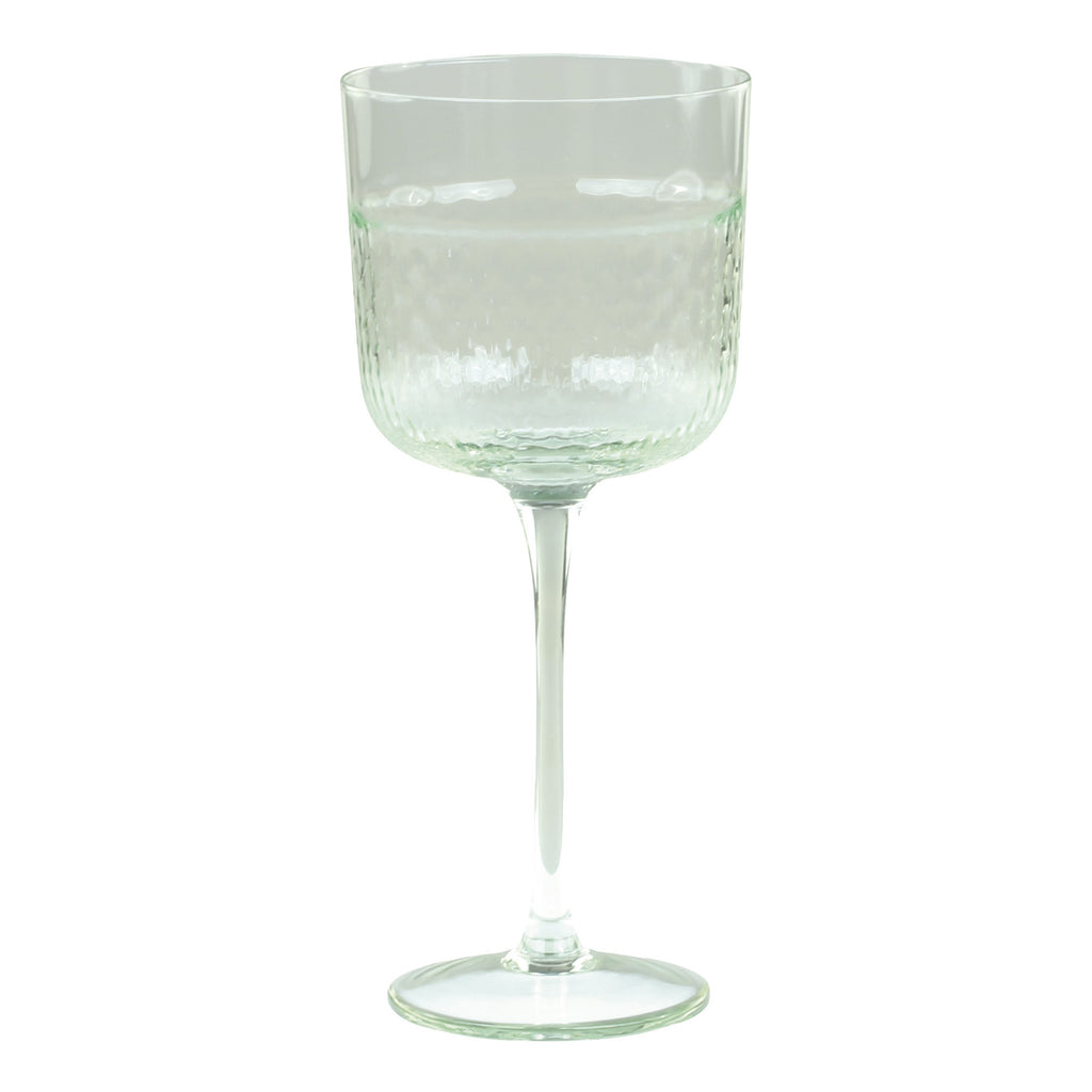 Greige Four Handcrafted Wine Glasses - Antique Green