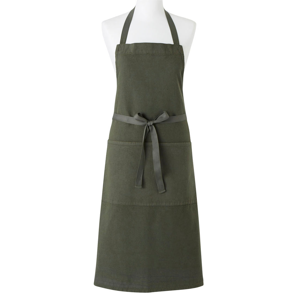 greige French Professional Apron - Cotton Linen