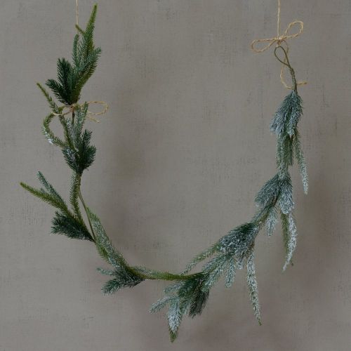 greige Frosted Faux Fir Garland - 120cm