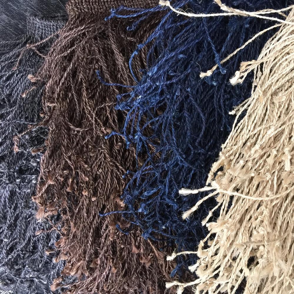 Greige Funky Fringed Jute Bag