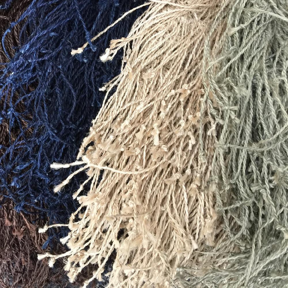 Greige Funky Fringed Jute Bag