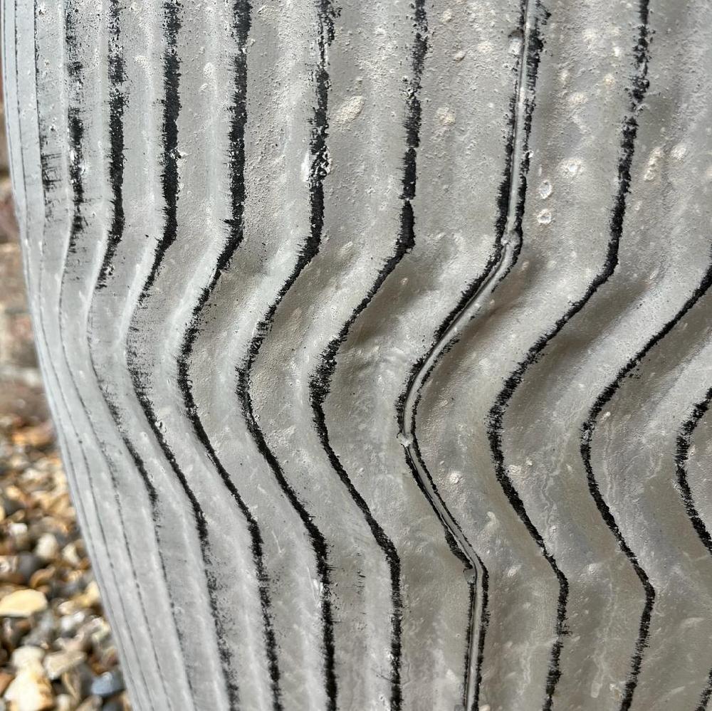 Greige Galvanised Dolly Planter - Tall - Two Sizes