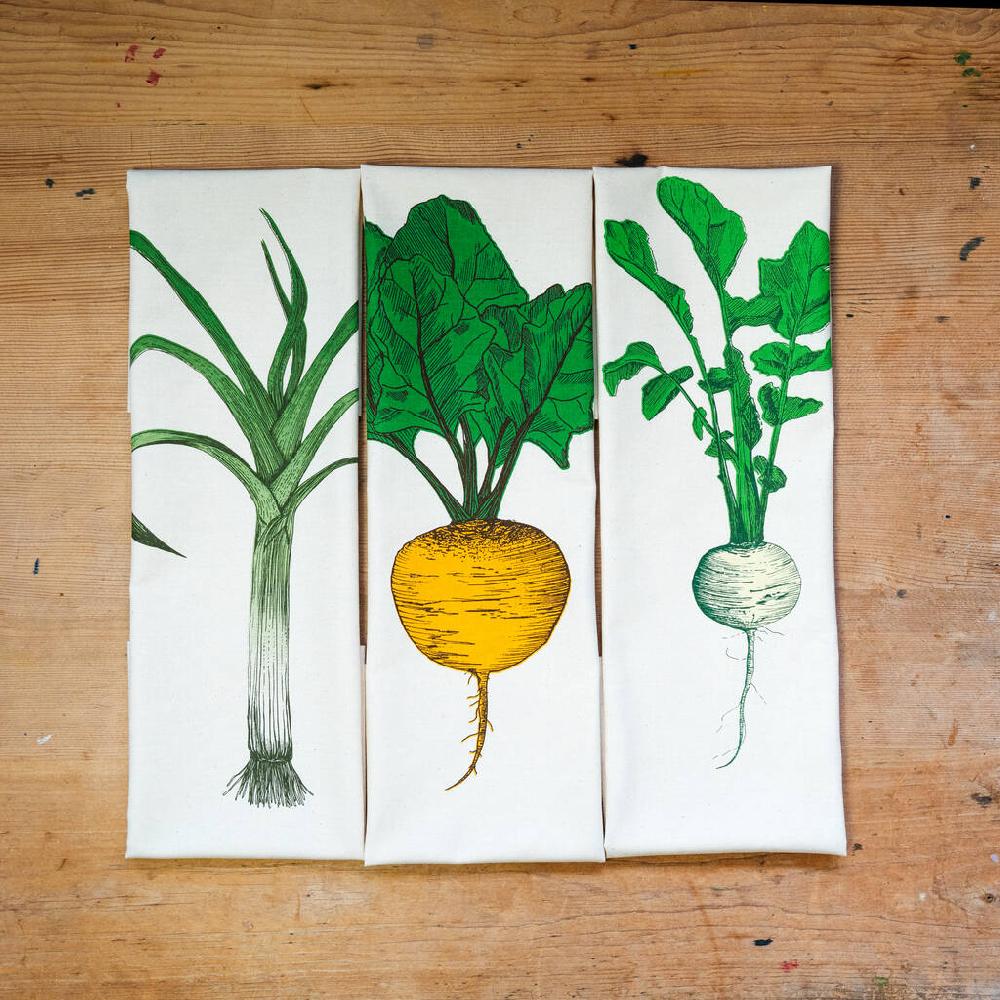 greige Garden Vegetable Tea Towel Gift Set