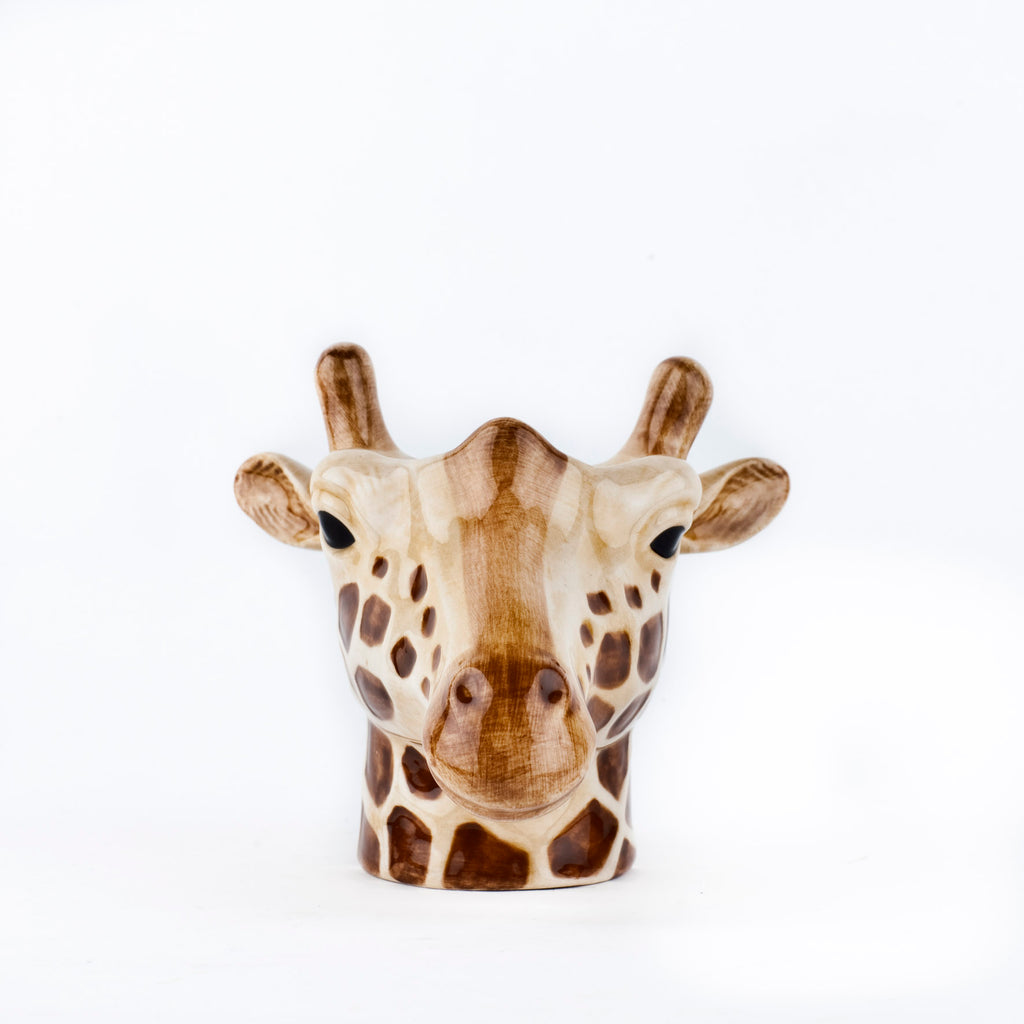 Greige Giraffe Face Egg Cup By Quail Ceramics