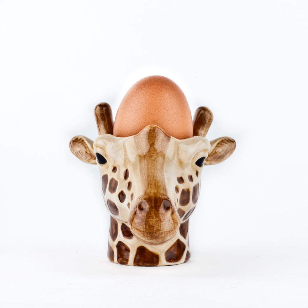 greige Giraffe Face Egg Cup by Quail Ceramics