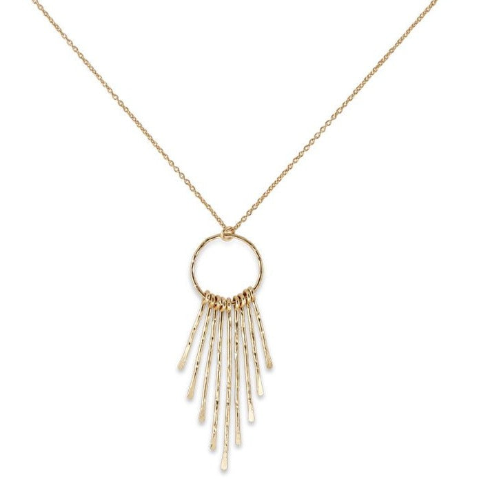 Greige Gold Plated Pin Drop Necklace
