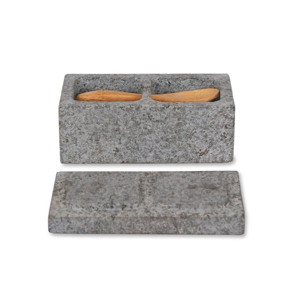 Greige Granite Salt & Pepper Pinch Pot