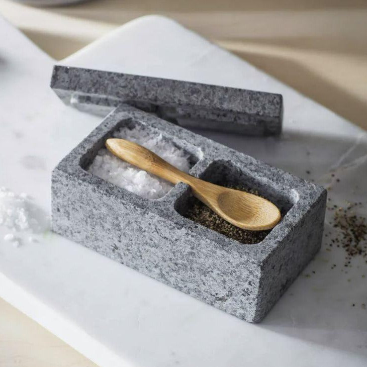 greige Granite Salt & Pepper Pinch Pot