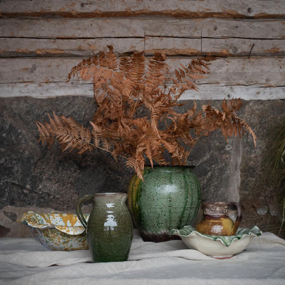 Greige Green Melange Terracotta Bowl