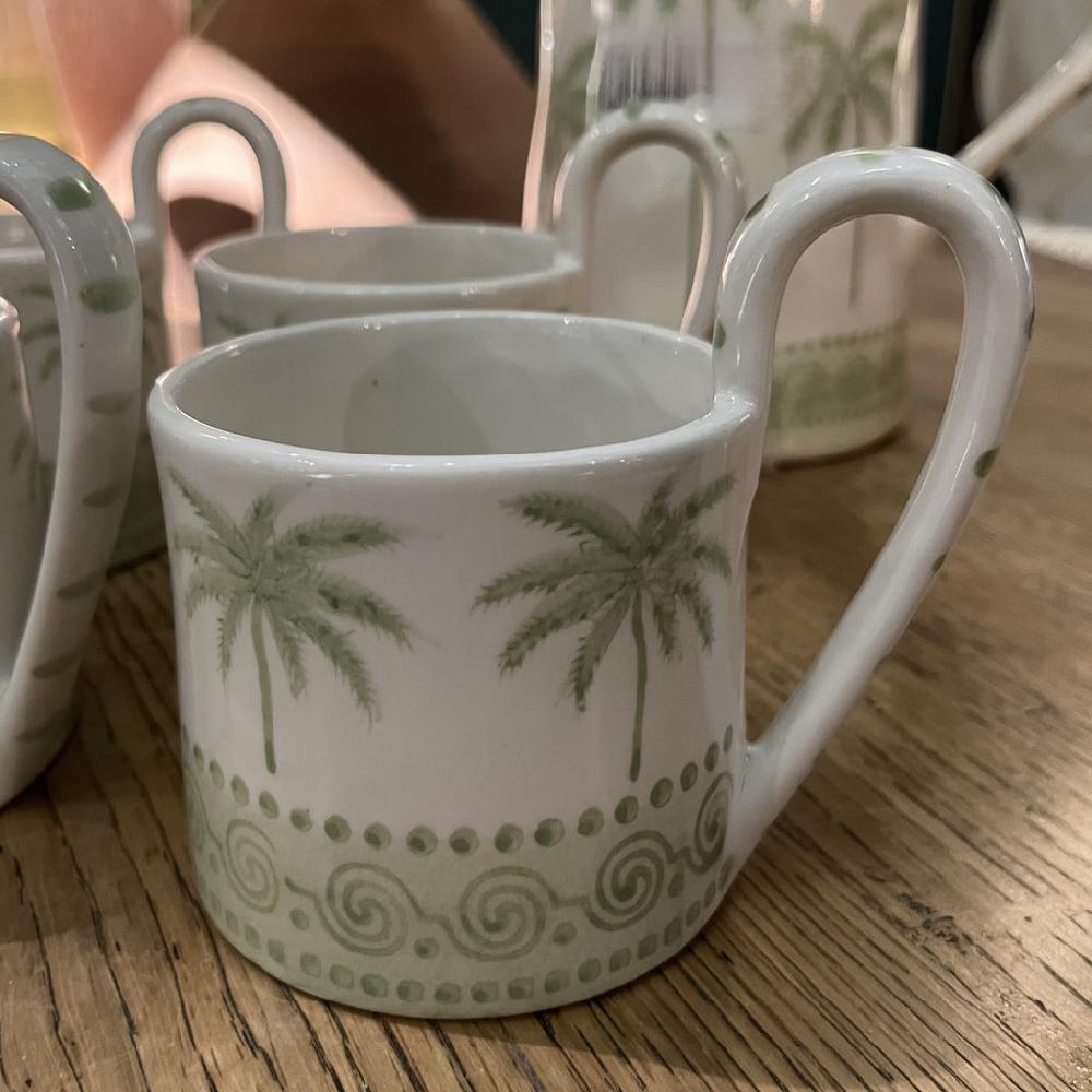 Greige Green Palm Tree Jug