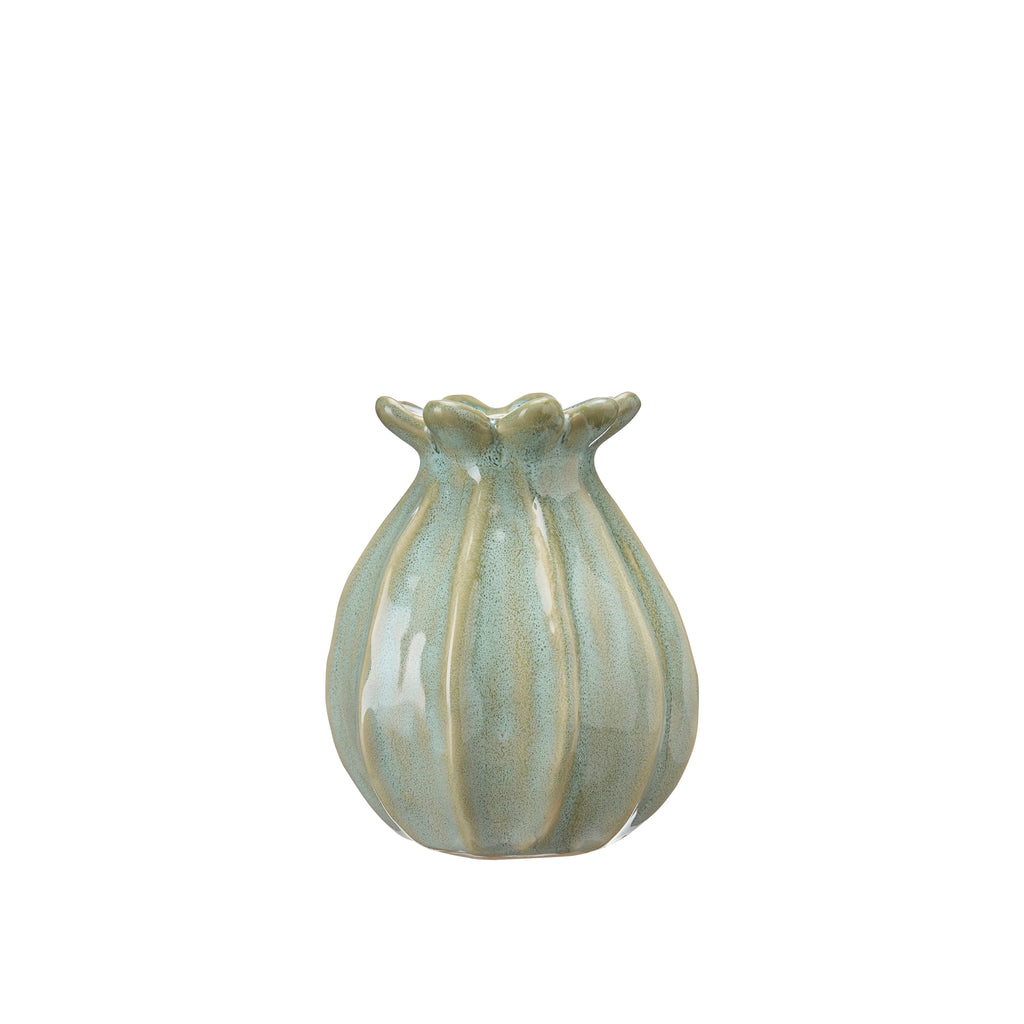 greige Green Seed Pod Vase