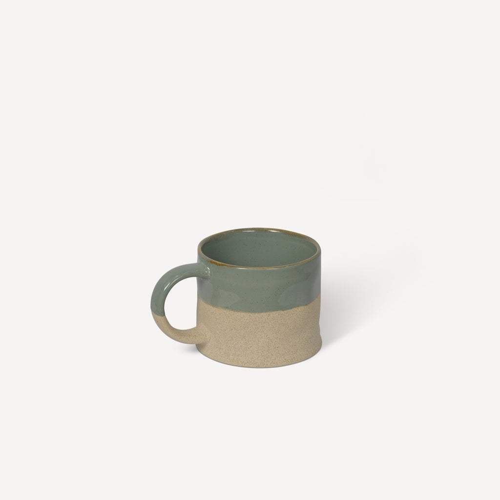 Greige Half Glazed Mug - Rosemary - Set Of Two