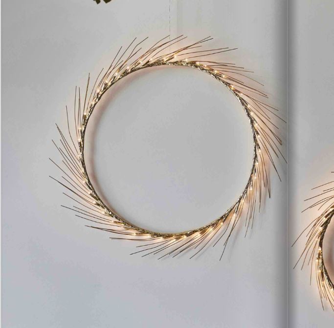 Greige Halo LED Wreath - Two Sizes