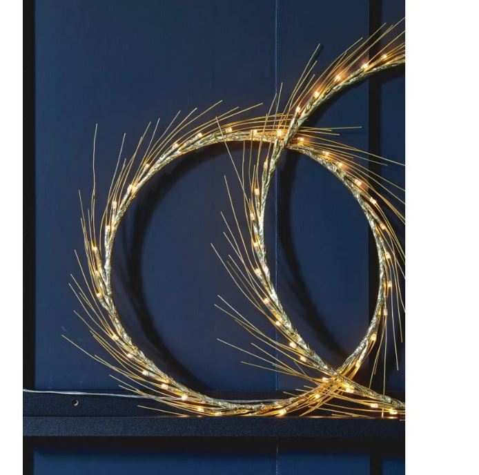Greige Halo LED Wreath - Two Sizes