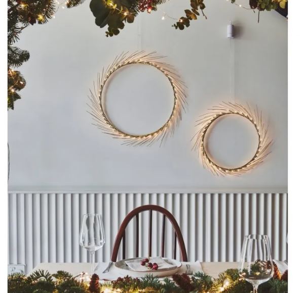 Greige Halo LED Wreath - Two Sizes