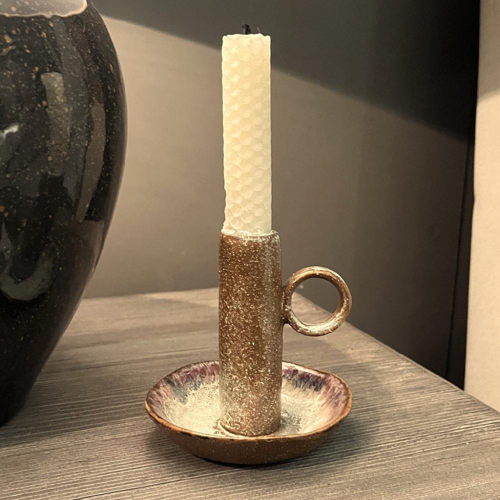 greige Handmade Amelie Candle Holder
