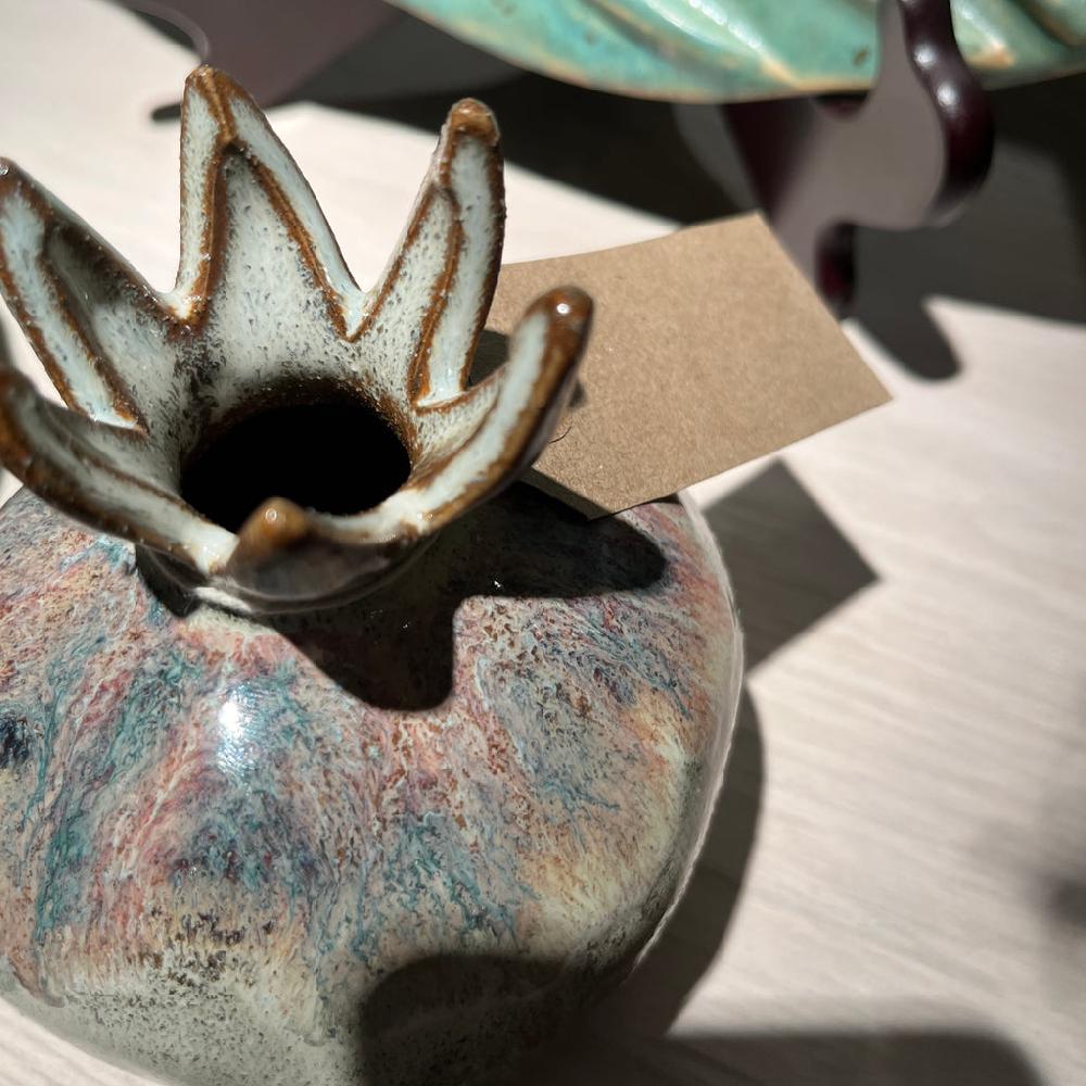 Greige Handmade Amelie Pomegranate Vase