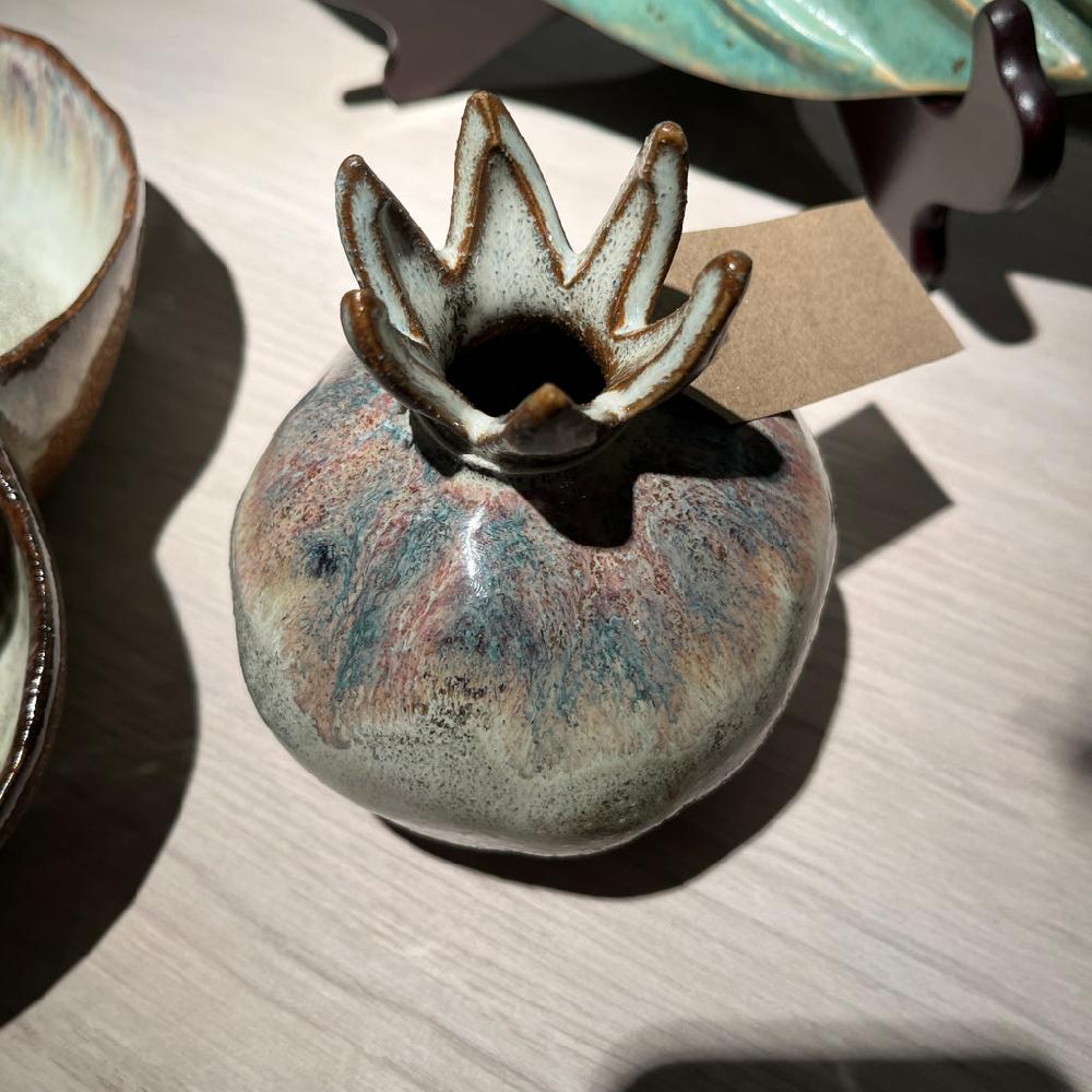 Greige Handmade Amelie Pomegranate Vase