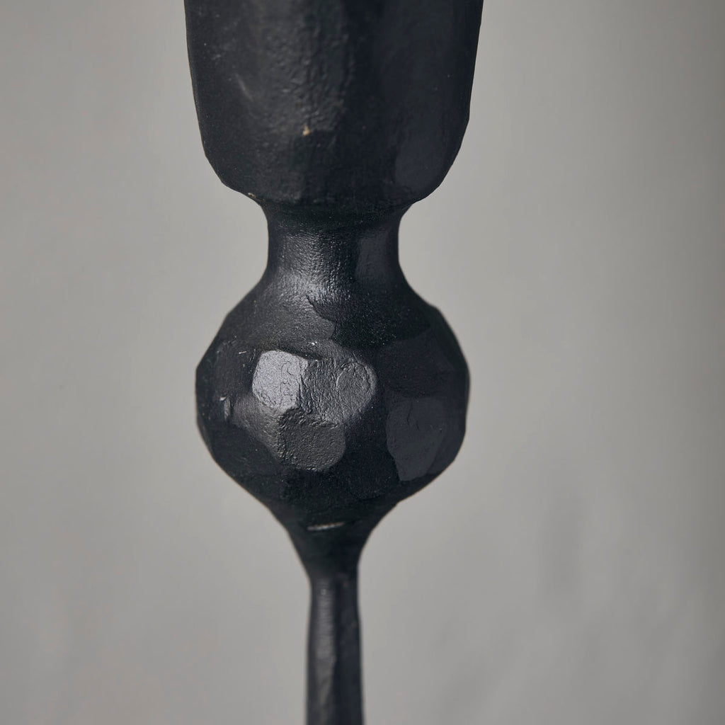 Greige Handmade Black Iron Candlestick - Four Sizes