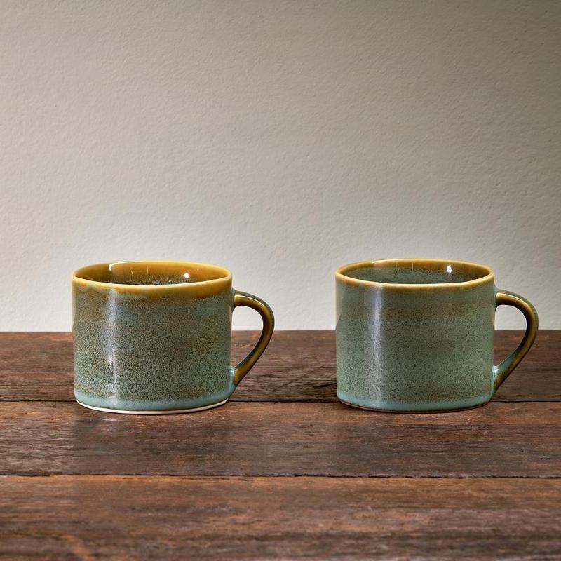 Greige Handmade Ceramic Mug - Kalini - Blue- Small