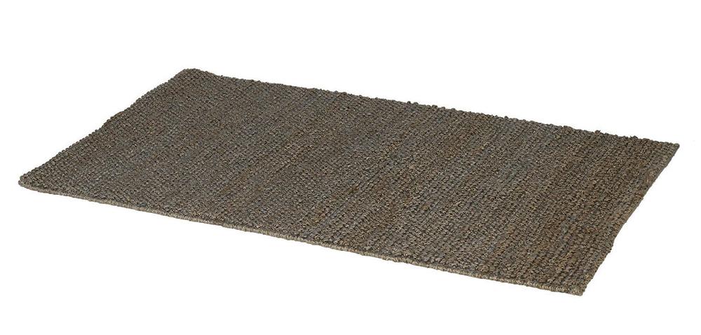 Greige Handmade Hemp & Cotton Rug - Dark Brown