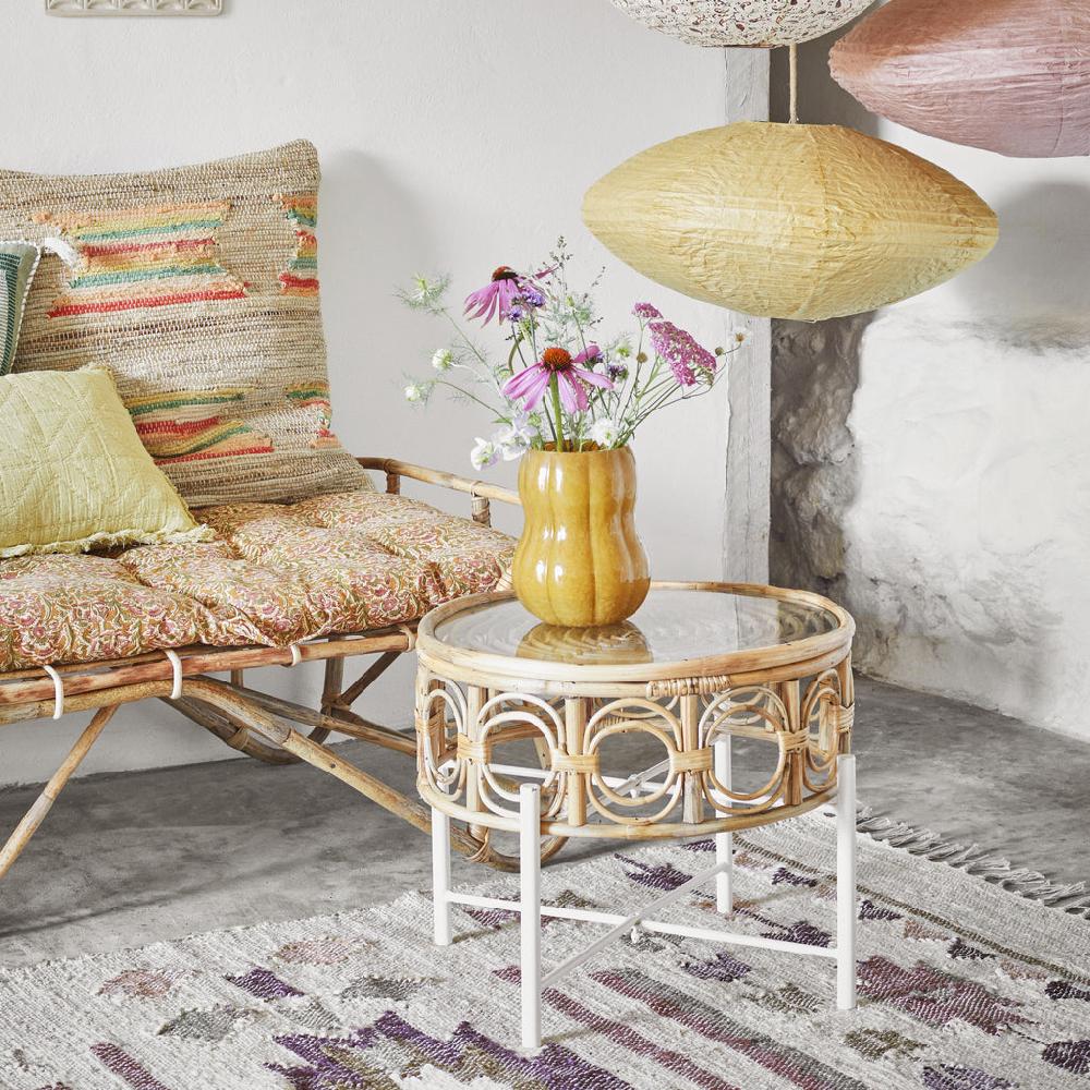 Greige Handmade Paper Oval Lampshade - Sand