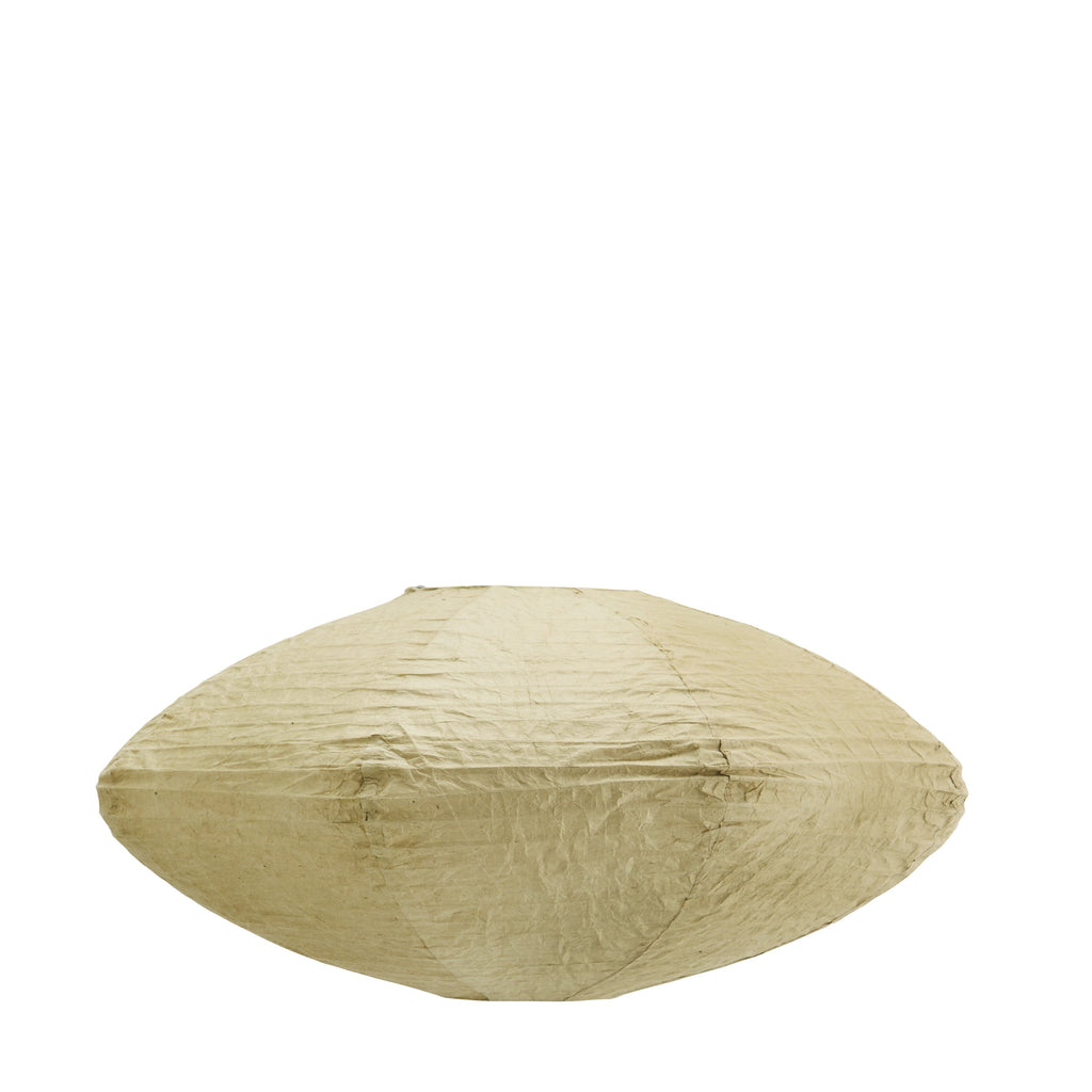 greige Handmade Paper Oval Lampshade - Sand