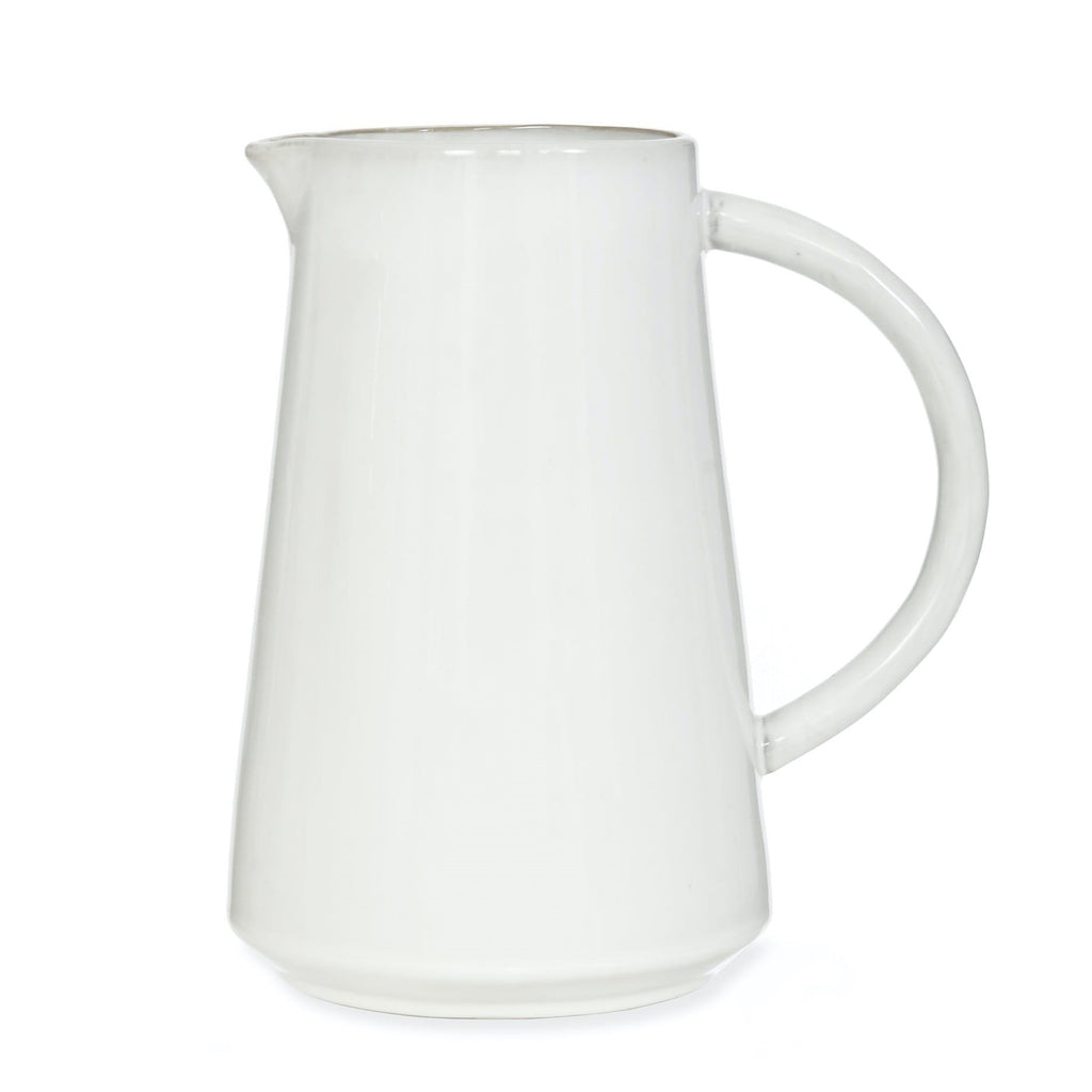 Greige Handmade Rustic Ceramic Pitcher