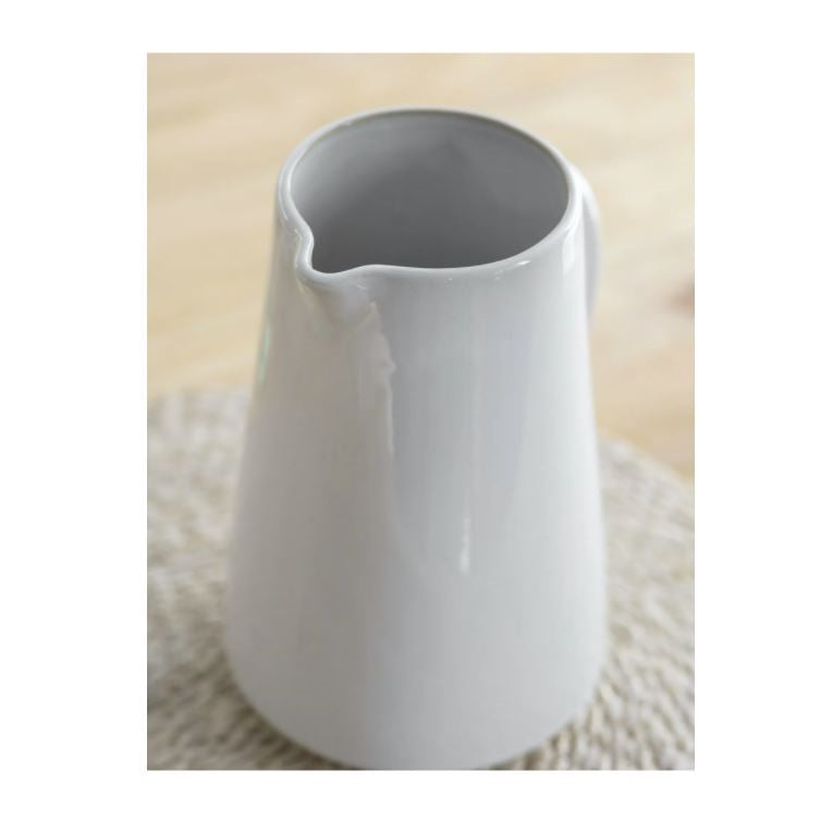 Greige Handmade Rustic Ceramic Pitcher