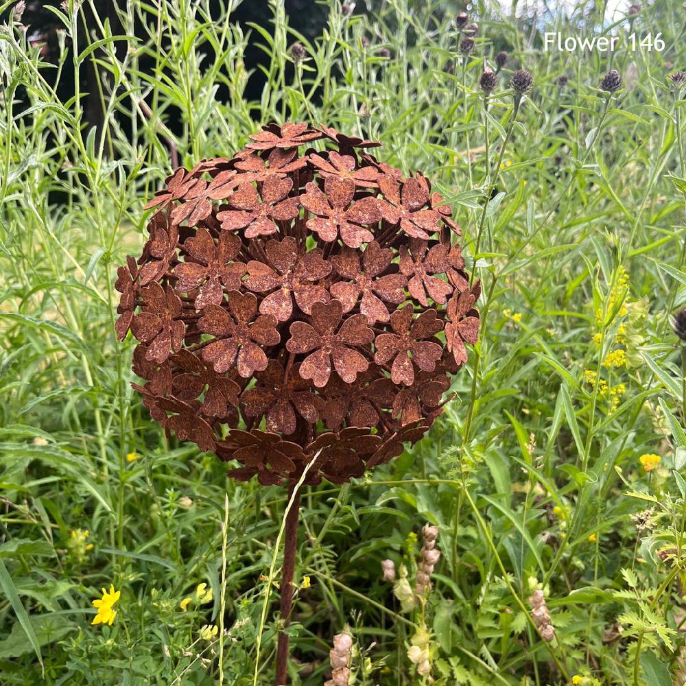 greige Handmade Rusty Iron Stems - Group C