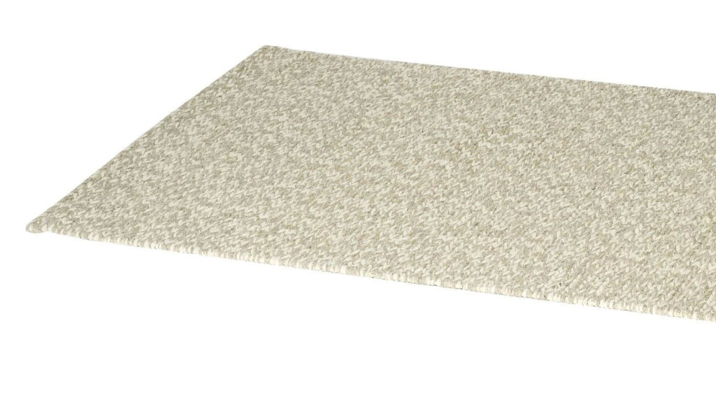 Greige Handmade Wool & Cotton Rug - Cream/Grey