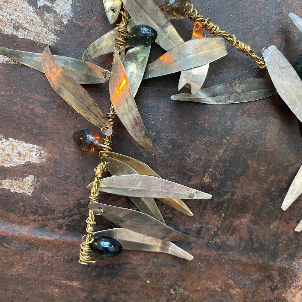 Greige Hanging Brass Olive Twig - Walther & Co