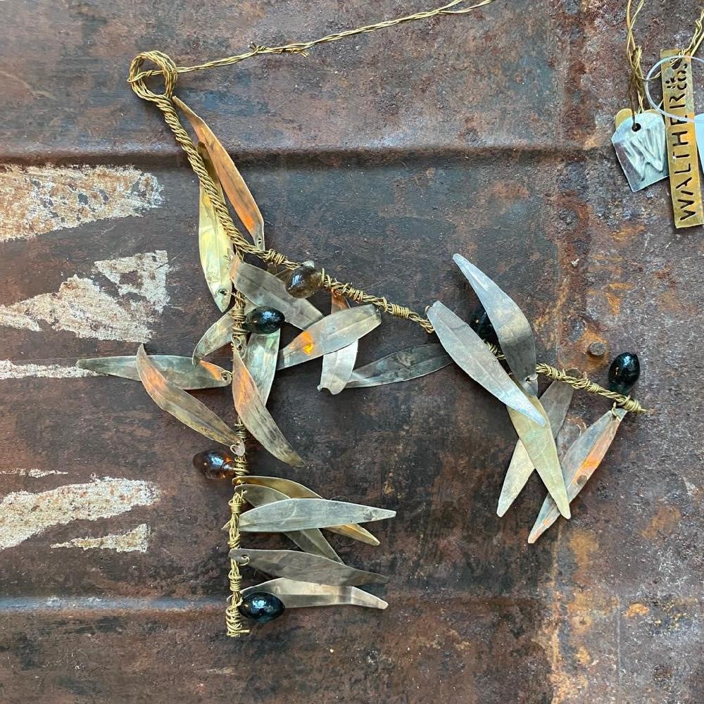 Greige Hanging Brass Olive Twig - Walther & Co