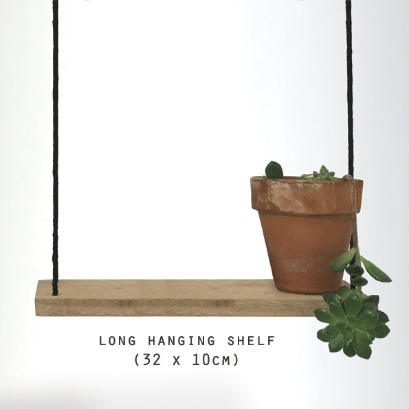 Greige Hanging Wood Shelf For Pegboard - Two Sizes