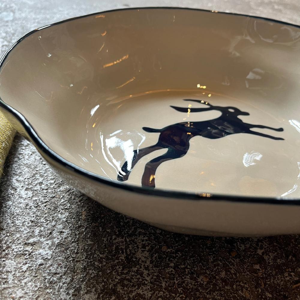 Greige Hare Stoneware Bowl - 31cm
