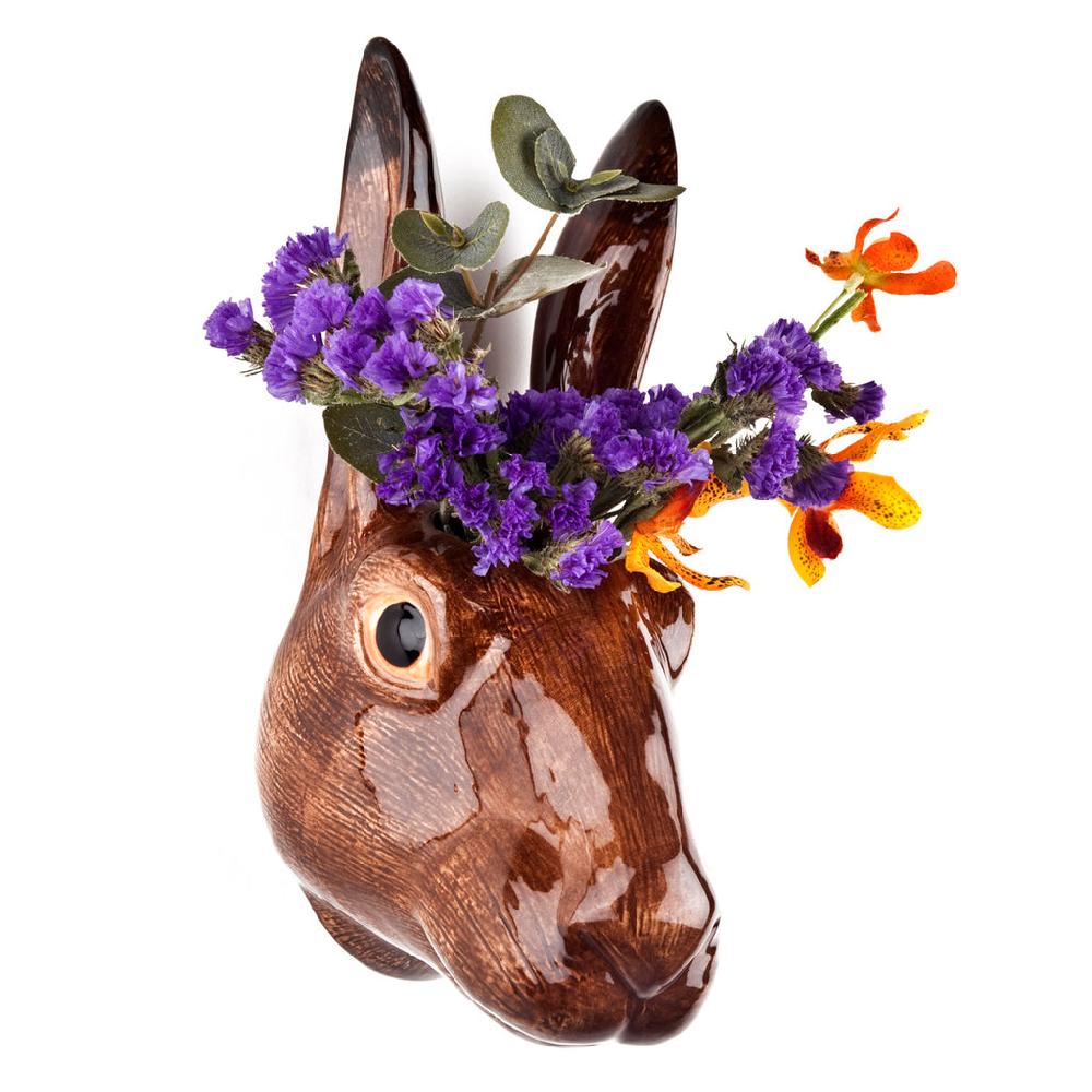 Greige Hare Wall Vase By Quail Ceramics