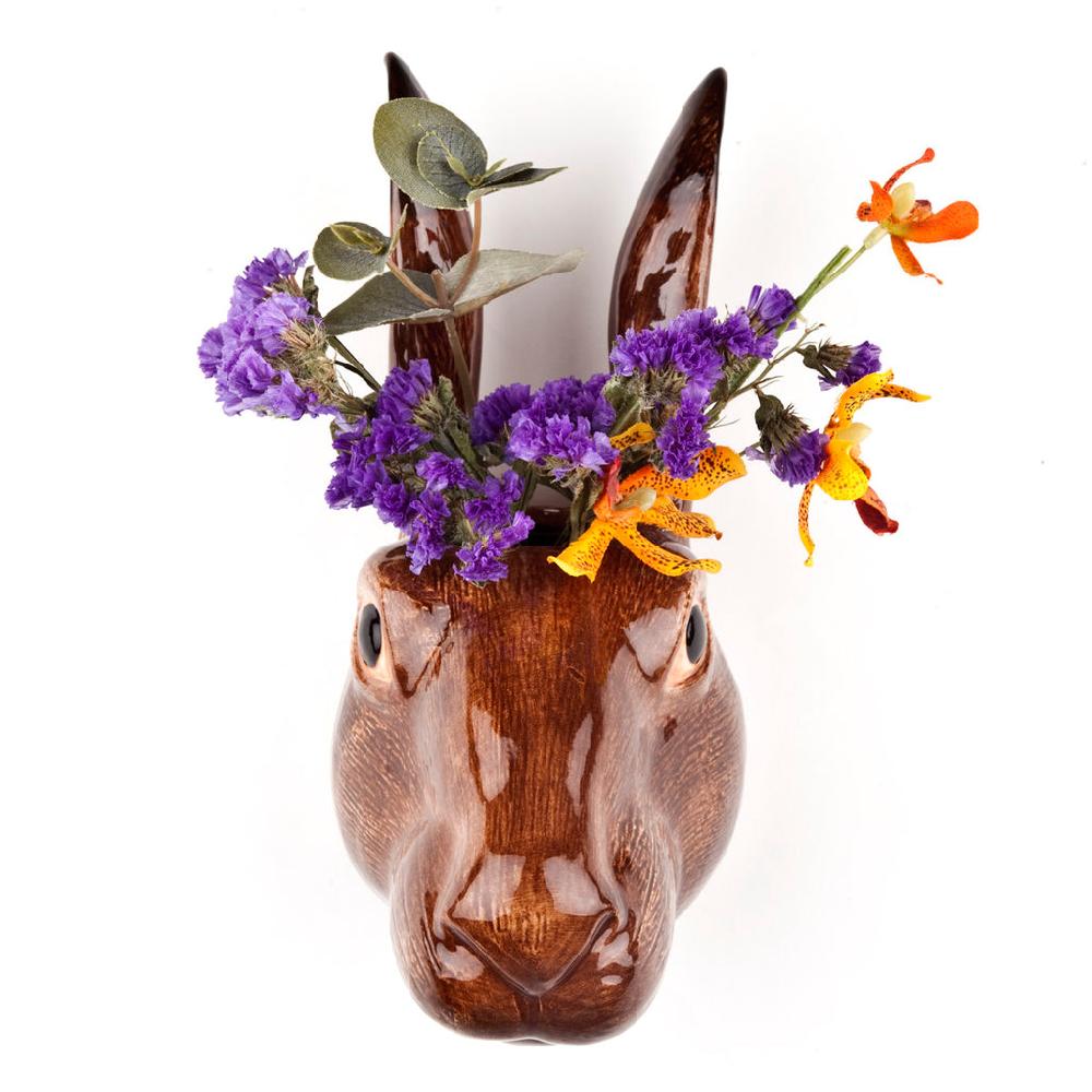 greige Hare Wall Vase by Quail Ceramics
