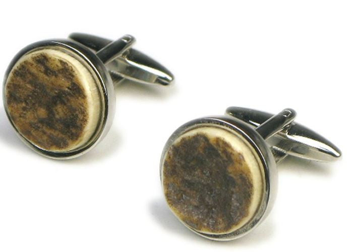 greige Horn Cufflinks