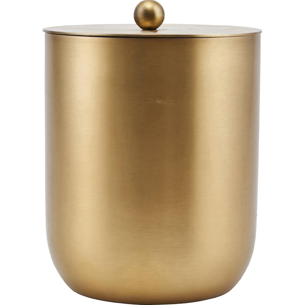 Greige Ice Bucket Or Wine Cooler - Brass Finish
