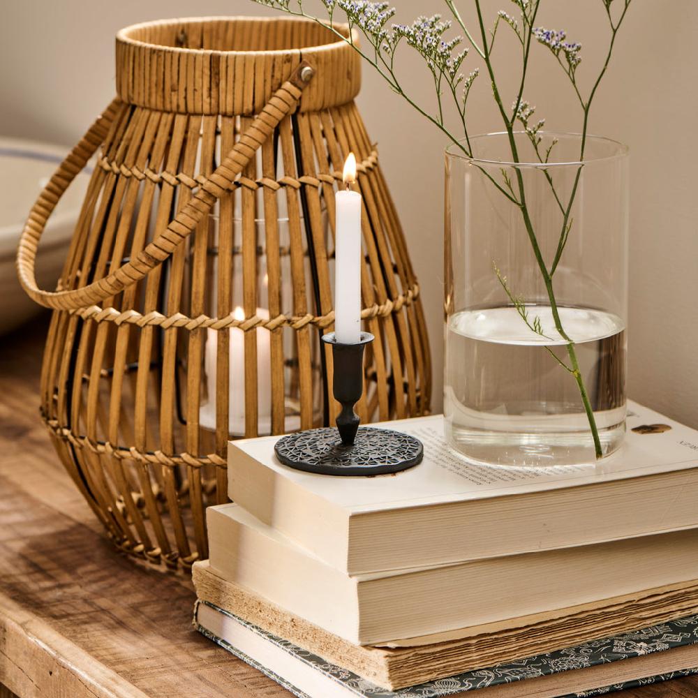 greige Iron Candle Holder for Thin Taper Candle