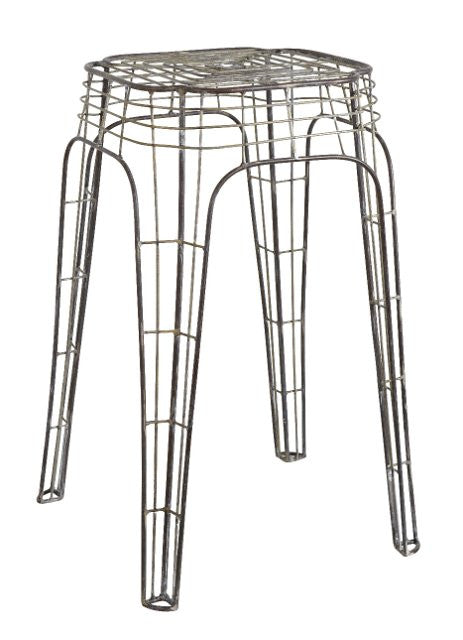 greige Iron Stool